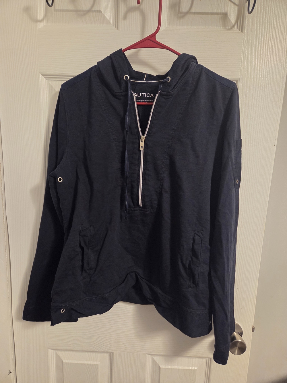 Nautica Women's Navy Half-Zip Pullover Hoodie
